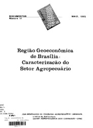Thumbnail de Região geoeconômica de Brasília, DF: caracterização do setor agropecuário.