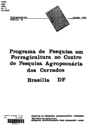 Thumbnail de Programa de pesquisa em forragicultura no Centro de Pesquisa Agropecuária dos Cerrados - Brasília, DF.