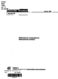 Thumbnail de Métodos de avaliação da fertilidade do solo.