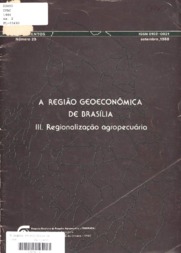 Thumbnail de A região geoeconômica de Brasília. III. Regionalização agropecuária.
