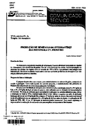 Thumbnail de Produção de sementes de Stylosanthes macrocephala cv. Pioneiro.