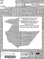 Thumbnail de Caracterização de áreas nativas através do sensoriamento remoto e do sistema de informações geográficas: caso dos projetos de irrigação Entre Ribeiros, Paracatu (MG).
