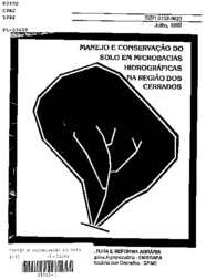 Thumbnail de Manejo e conservação do solo em microbacias hidrográficas na região dos cerrados.
