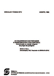 Thumbnail de As cigarrinhas das pastagens e sugestões para o seu controle: contribuição ao manejo integrado das pragas das pastagens.