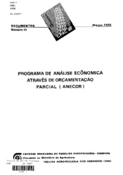 Thumbnail de Programa de análise econômica através de orçamentação parcial (ANECOR).