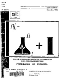 Thumbnail de Uso de modelos matemáticos de simulação para estabelecimento de prioridades de pesquisa.