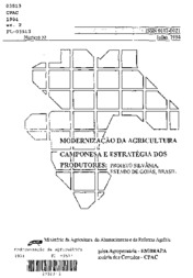 Thumbnail de Modernização da agricultura camponesa e estratégia dos produtores: Projeto Silvânia, estado de Goiás, Brasil.