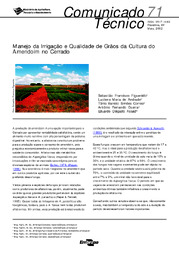 Thumbnail de Manejo da irrigação e qualidade de grãos da cultura do amendoim no cerrado.