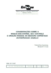 Thumbnail de Considerações sobre a mosca-dos-chifres, seu controle e criacao massal do besouro coprofago Onthophagus gazella.