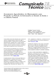 Thumbnail de Zoneamento agroclimático do maracujazeiro para produção no período de entressafra no estado de Goiás e no Distrito Federal.