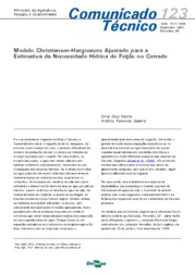 Thumbnail de Modelo Christiansen-Hargreaves ajustado para a estimativa da necessidade hídrica do feijão no Cerrado.