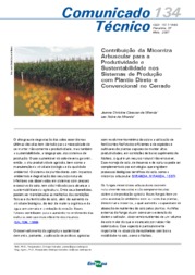 Thumbnail de Contribuição da micorriza arbuscular para a produtividade e sustentabilidade nos sistemas de produção com plantio direto e convencional no Cerrado.