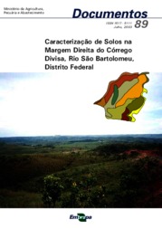 Thumbnail de Caracterização de solos na margem direita do Córrego Divisa, Rio São Bartolomeu, Distrito Federal.