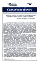 Thumbnail de Introdução da tecnologia de inoculação com fungos micorrízicos arbusculares na produção de mudas de viveiros.