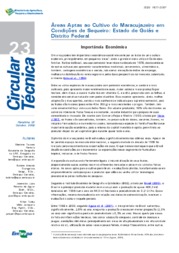 Thumbnail de Áreas aptas ao cultivo do maracujazeiro em condições de sequeiro: estado de Goiás e Distrito Federal.