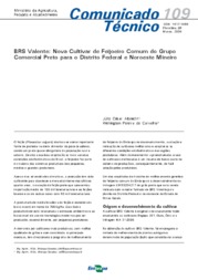 Thumbnail de BRS Valente: nova cultivar de feijoeiro comum do grupo comercial preto para o Distrito Federal e noroeste Mineiro.
