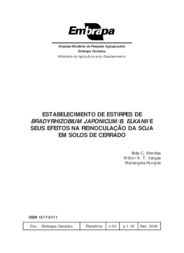 Thumbnail de Estabelecimento de estirpes de Bradyrhizobium japonicum/ B.elkanii e seus efeitos na inoculação da soja em solos de cerrado.