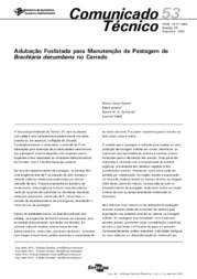 Thumbnail de Adubação fosfatada para manutenção de pastagem de brachiaria decumbens no cerrado.