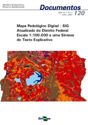 Thumbnail de Mapa pedológico digital: SIG atualizado do Distrito Federal escala 1:100.000 e uma síntese do texto explicativo.