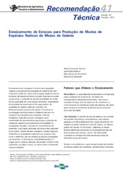 Thumbnail de Enraizamento de estacas para produção de mudas de espécies nativas de matas de galeria.