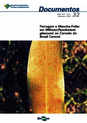 Thumbnail de Ferrugem e mancha-foliar em milheto (Pennisetum glaucum) no cerrado do Brasil Central.