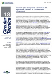 Thumbnail de Técnicas para interpretar a demanda da agricultura familiar: a comunicação interpessoal.