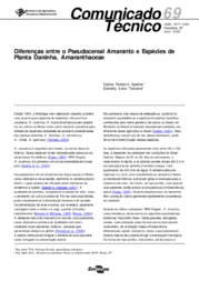 Thumbnail de Diferenças entre o pseudocereal Amaranto e espécies de planta daninha, Amaranthaceae.