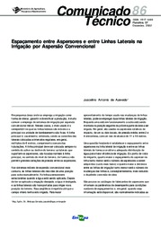 Thumbnail de Espaçamento entre aspersores e entre linhas laterais na irrigação por aspersão convencional.