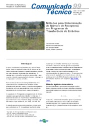 Thumbnail de Métodos para determinação do número de receptoras em programas de transferência de embriões.