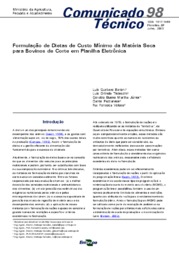 Thumbnail de Formulação de dietas de custo mínimo da matéria seca para bovinos de corte em planilha eletrônica.