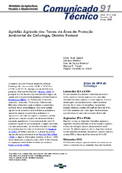 Thumbnail de Aptidão agrícola das terras da Área de Proteção Ambiental de Cafuringa, Distrito Federal.