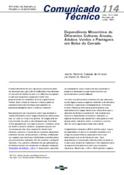 Thumbnail de Dependência micorrízica de diferentes culturas anuais, adubos verdes e pastagens em solos de cerrado.