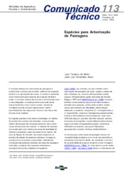 Thumbnail de Espécies para arborização de pastagens.