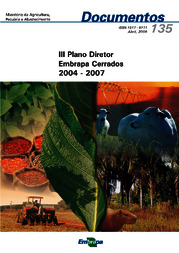 Thumbnail de III Plano Diretor Embrapa Cerrados 2004-2007.