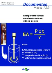 Thumbnail de Energia ultra-sônica: uma ferramenta em ciência do solo.