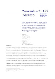 Thumbnail de Análise proteômica de raízes de algodoeiro resistente e susceptível infectadas com Meloidogyne incognita.
