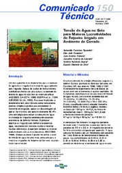 Thumbnail de Tensão de água no solo para maiores lucratividades do feijoeiro irrigado em ambiente de Cerrado.