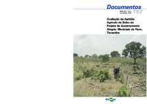 Thumbnail de Avaliação da aptidão agrícola de solos do projeto de Assentamento Alegria, município de Pium, Tocantins.