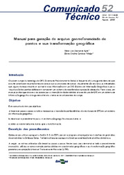 Thumbnail de Manual para geração de arquivo georreferenciado de pontos e sua transformação geográfica.