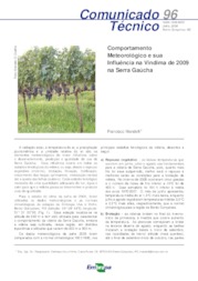 Thumbnail de Comportamento meteorológico e sua influência na vindima de 2009 na Serra Gaúcha.