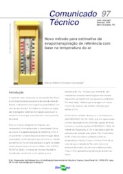 Thumbnail de Novo método para estimativa da evapotranspiração de referência com base na temperatura do ar.
