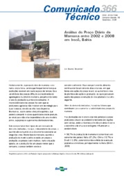 Thumbnail de Análise do preço diário da mamona entre 2002 e 2008 em Irecê, Bahia.