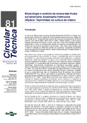 Thumbnail de Bioecologia e controle da mosca-das-frutas sul-americana Anastrepha fraterculus (Diptera: Tephritidae) na cultura da videira.