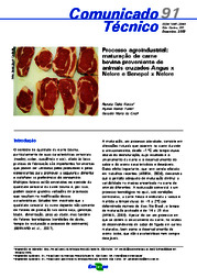 Thumbnail de Processo agroindustrial: maturação de carne bovina proveniente de animais cruzados Angus x Nelore e Senepol x Nelore.
