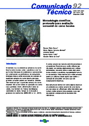 Thumbnail de Metodologia científica: protocolo para avaliação sensorial de carne bovina.