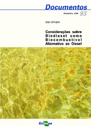Thumbnail de Considerações sobre biodiesel como biocombustível alternativo ao diesel.