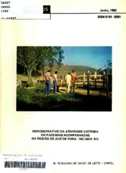 Thumbnail de Demonstrativo da atividade leiteira em fazendas acompanhadas na região de Juiz de Fora-MG (nov.81).