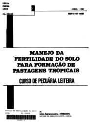 Thumbnail de Manejo da fertilidade do solo para formação de pastagens tropicais - curso de pecuária leiteira.