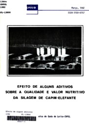 Thumbnail de Efeito de alguns aditivos sobre a qualidade e valor nutritivo da silagem de capim-elefante.
