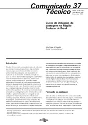Thumbnail de Custo de utilização de pastagens na Região Sudeste do Brasil.